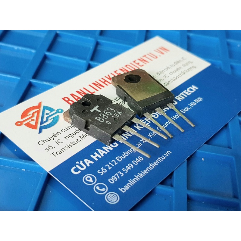 [ 1 Cặp ] Cặp Transistor 2SD1148(D1148-NPN) và 2SB863(B863-PNP) 140V/10A/100W TO-3P