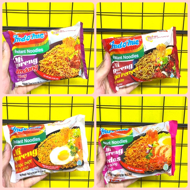Mỳ Trộn Indomie Mi Goreng Indonesia Đủ 4 Vị Thơm Ngon
