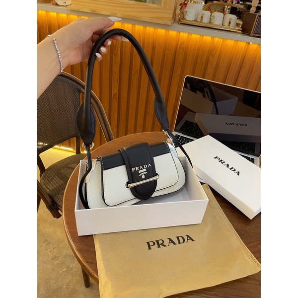 Túi xách nữ prada kẹp nách fullbox
