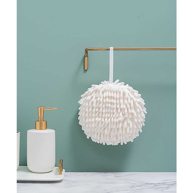 Khăn Lau Tay Hình Tròn Treo Tường Siêu Thấm Hút