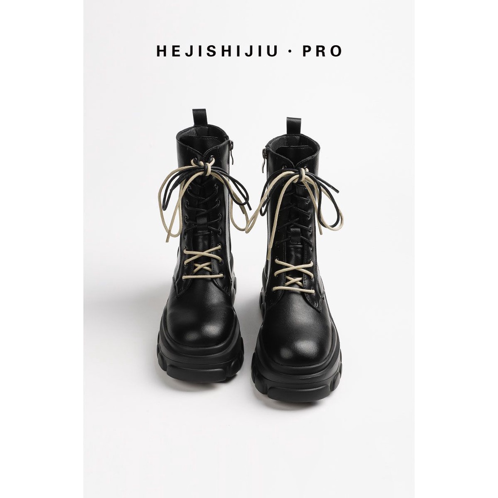 Giày Boot Martin Cổ Ngắn Đế Dày Có Khóa Kéo Phong Cách Anh Quốc Mới