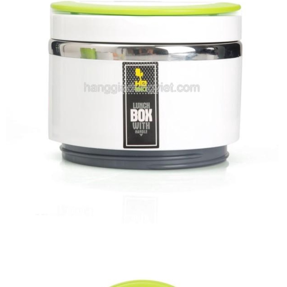 Hộp đựng cơm 3 tầng ruột INOX 1230ml 2 lớp nhựa abs hỗ trợ giữ nhiệt có nắp đậy kín và quai xách cao cấp