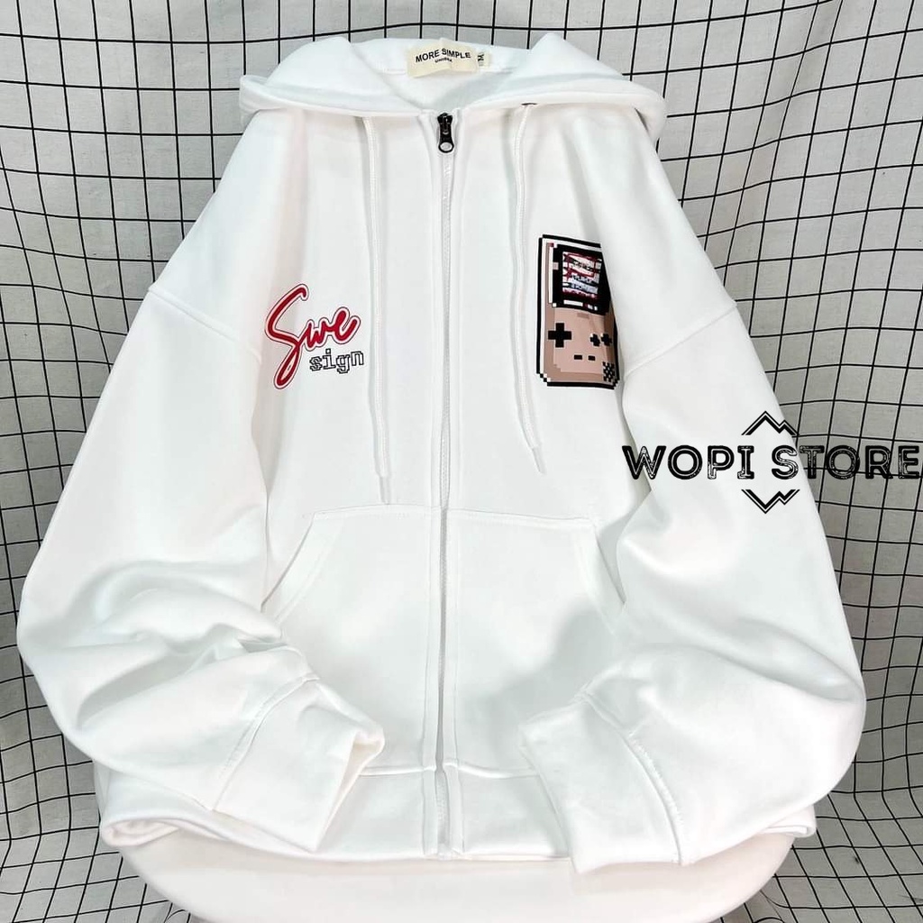 Áo Khoác Hoodie Zip Jacket GAME ON XOXO Dây Kéo Form Rộng Nam Nữ Vải Nỉ Bông Ulzzang (Ảnh thật/ Có sẵn)