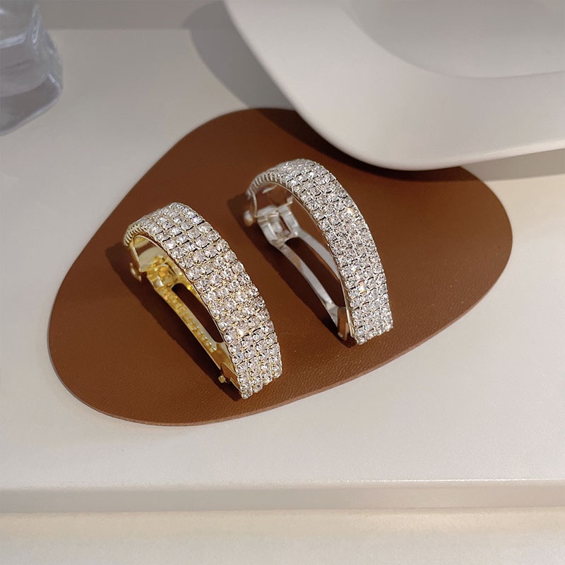 Kẹp Tóc Đuôi Ngựa Đính Kim Cương Giả Cao Cấp Thời Trang Dành Cho Nữ