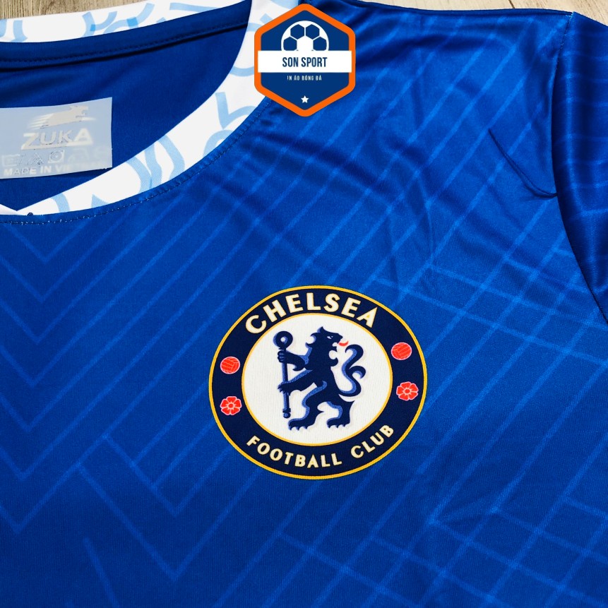 Bộ Quần Áo Bóng Đá Thun Thái CLB Chelsea Xanh