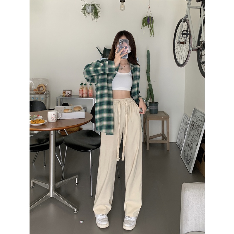 NRVP Quần Thể Thao Dài Dáng Rộng Phong Cách Thời Trang Hàn Quốc