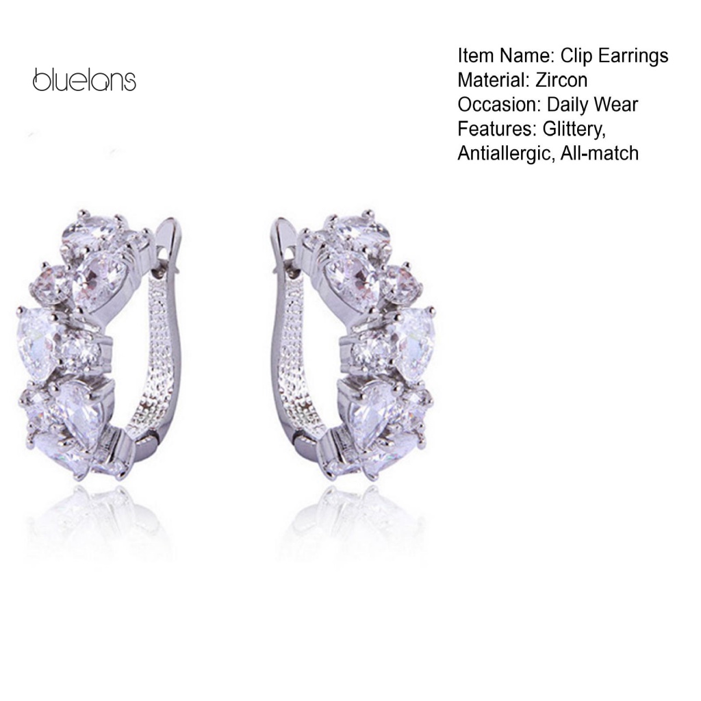 1 Đôi Bông Tai Tròn Đính Đá Nhiều Màu Sắc Phong Cách Âu Mỹ Thời Trang Cho Nữ