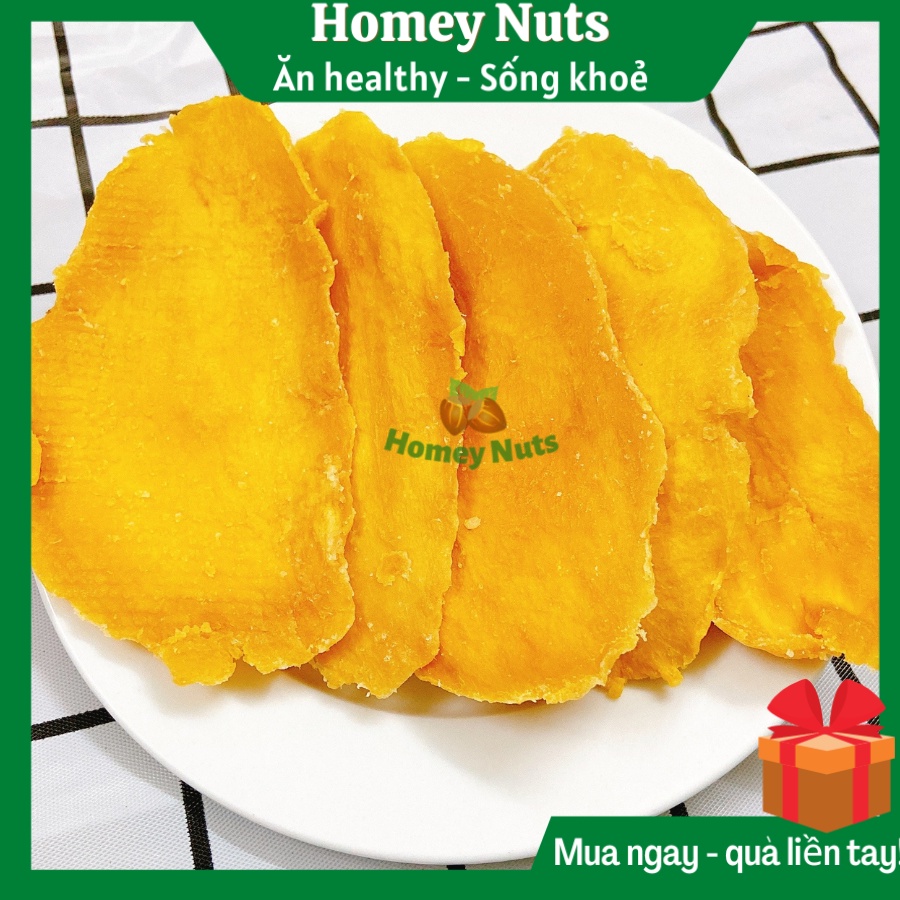 Xoài Sấy Dẻo thơm thơm, chua ngọt date mới, BST trái cây sấy dẻo Homey Nuts