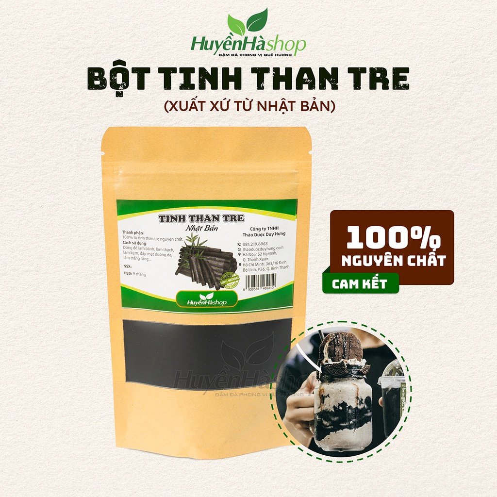 Bột Tinh Than Tre Takesumi Nhật Bản Nguyên Chất 100% - Bột Tạo Màu Đen Tự Nhiên Làm Bánh, Trà Sữa, ... - Huyền Hà Shop