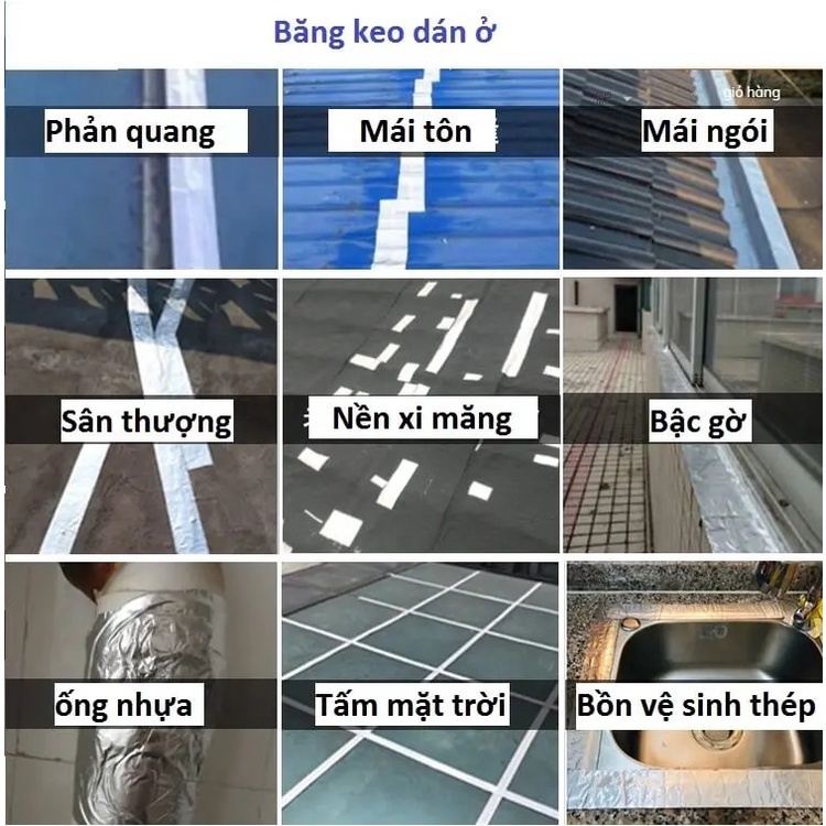 Băng Keo Siêu Dính Đa Năng Cuộn 5 Mét bản to, Keo dán chống thấm, chống dột, chống nhiệt cho tường, trần nhà, ống Nước