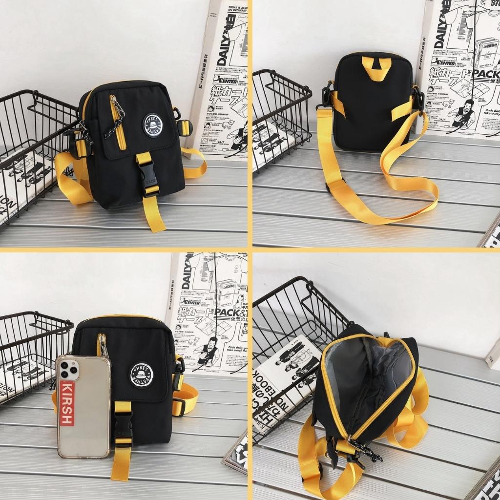 Túi Vuông Đeo Chéo Mini Unisex Nam Nữ Đi Học Đi Chơi Chống Nước Đựng Vừa Điện Thoại TDC12