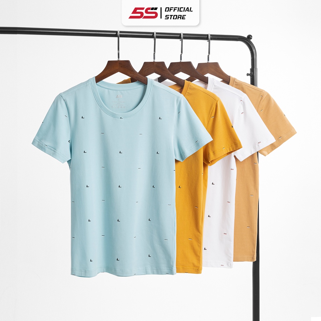 Áo Thun Nam 5S (4 Màu) Chất Liệu CVC Thoáng Mát, Mềm Mại, Thân Thiện Với Da, Thiết Kế Họa Tiết Trẻ Trung (TSO22017)