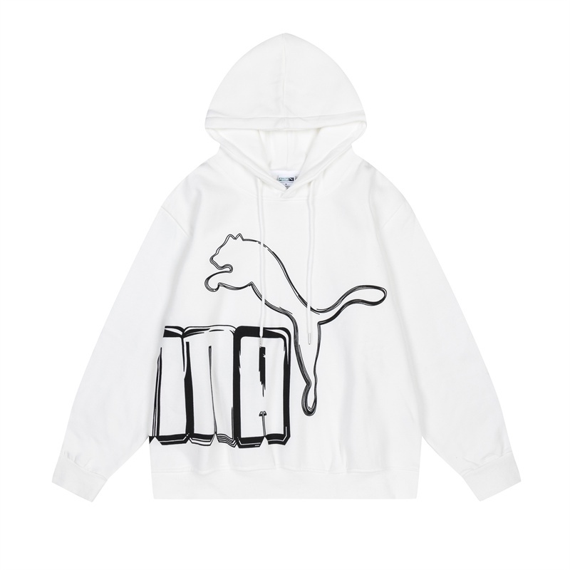 Pu &amp; A Áo Hoodie Lông Nhung In logo Biểu Tượng graffiti Thời Trang Đường Phố Cao Cấp Bắt Mắt
