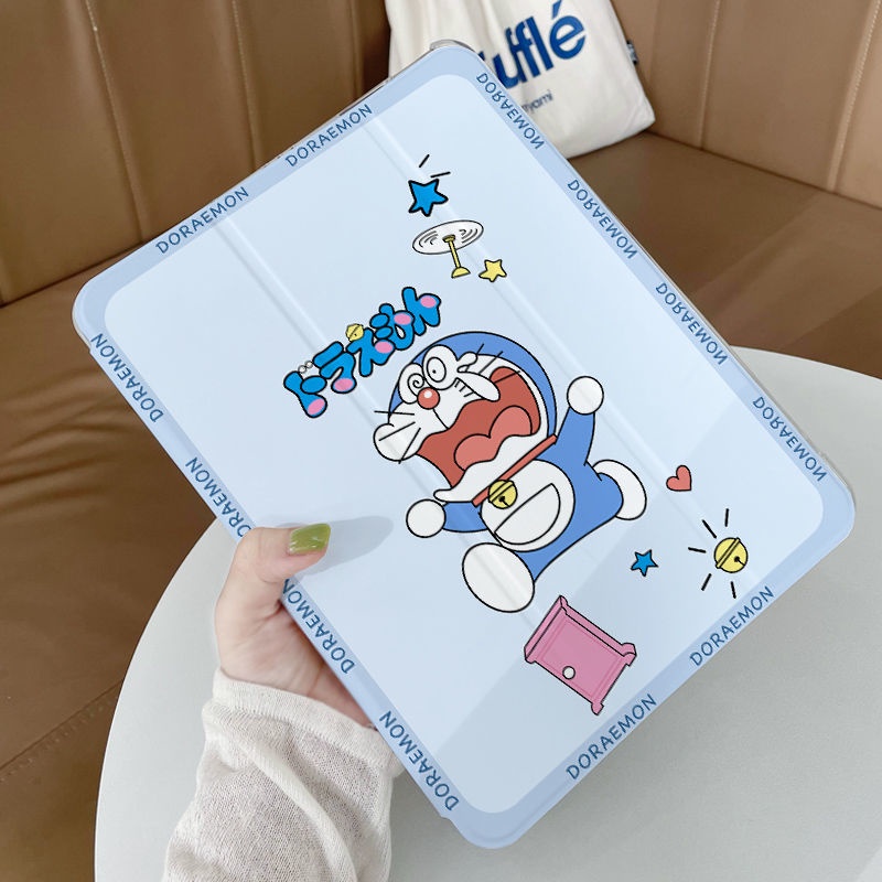 Ốp Máy Tính Bảng TPU Mềm Hình Doraemon Dễ Thương Có Khe Đựng Bút Cho iPad GEN7 / 8 / 9 Air4 Air5 Pro11 "Pro12.9" 2020 / 2021 mini6