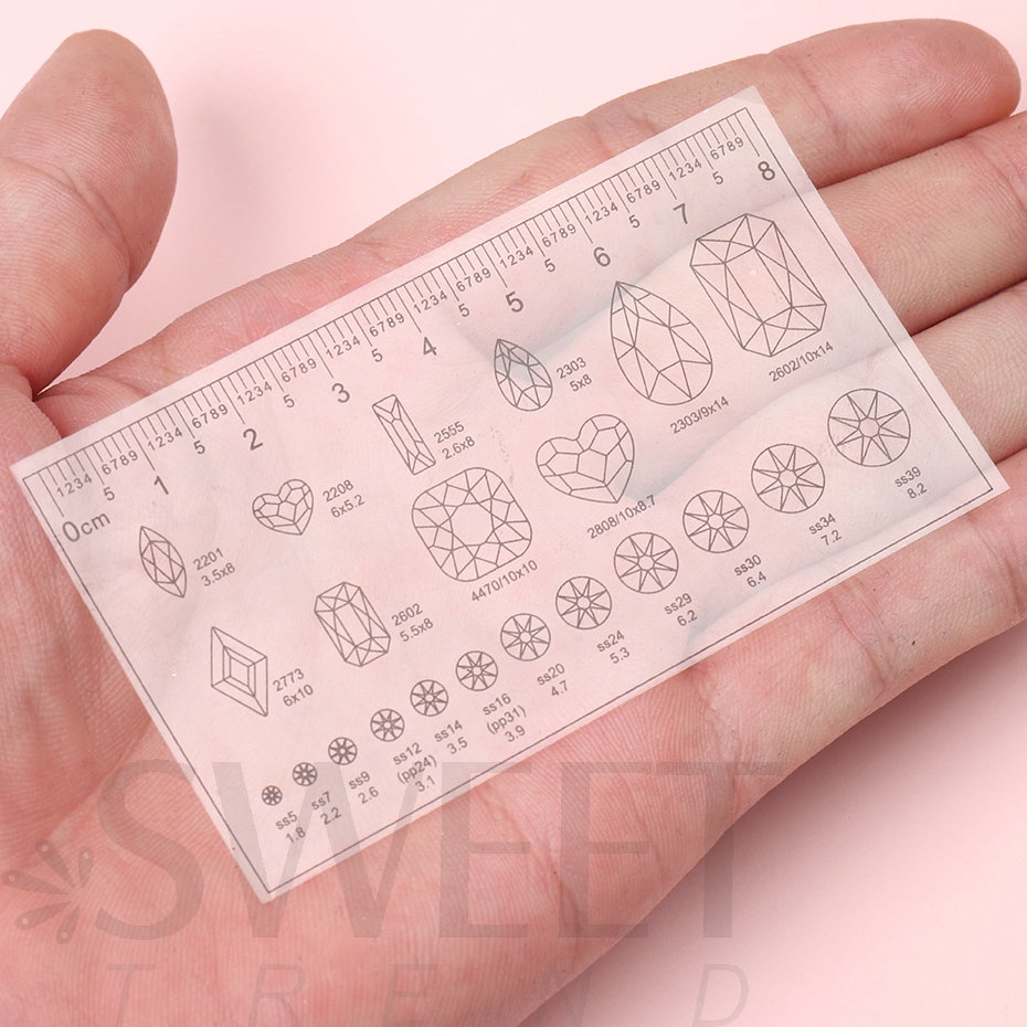 Thước đo STZPRONAIL màu sắc trong suốt bằng PVC mềm mại chuyên dụng cho làm móng tay