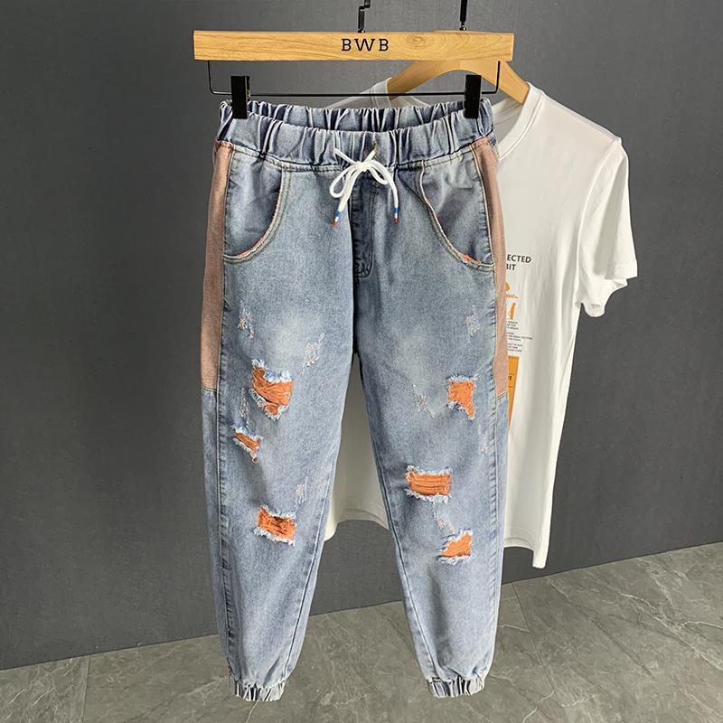 Quần jeans dài rách gối thời trang dành cho nam