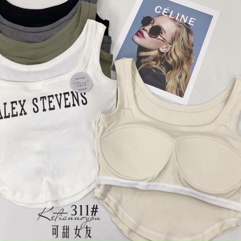 ♥️ Shop Uy Tín ♥️Áo Bra croptop chất cotton in chữ năng động. Áo croptop nữ Alex