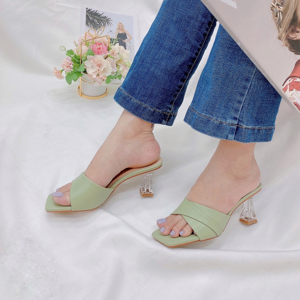 Giày Cao Gót PAM Giày Việt - Chất Lượng Việt Quai Ngang 7cm - CGT101 - Size 35-39