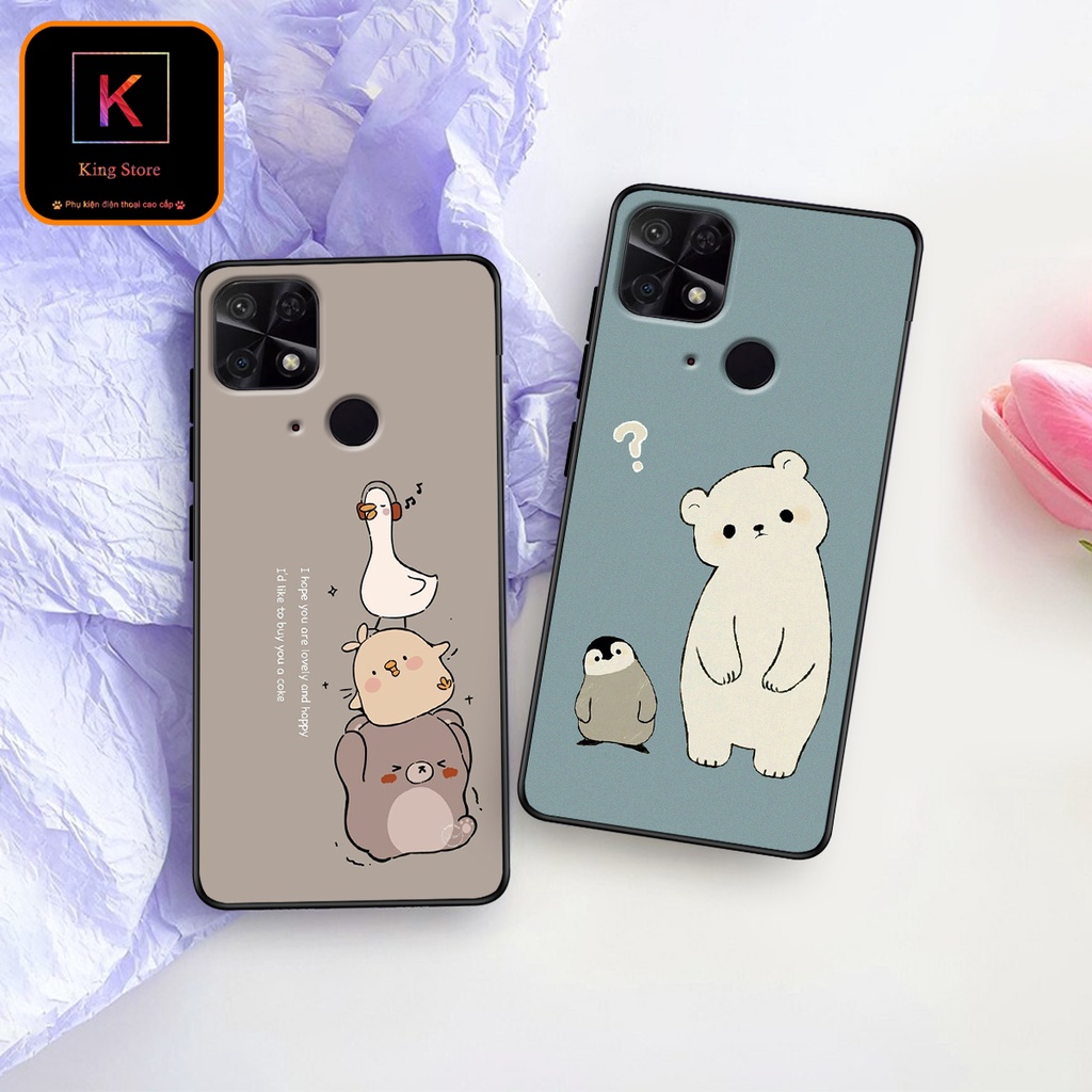 Ốp lưng Poco C40 - Ốp Xiaomi in hình Cat&amp;Bear đáng yêu - Chất liệu TPU siêu bền