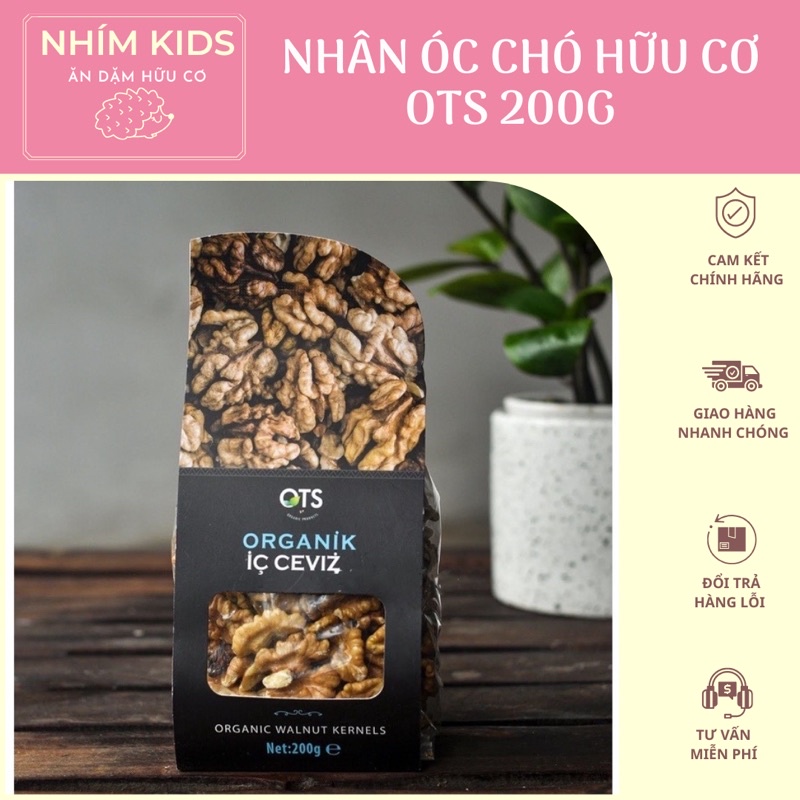 Nhân óc chó/ Hạt óc chó tách vỏ hữu cơ OTS 200 gam