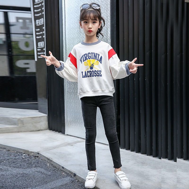 Quần Jean Dài Dáng Ôm Thời Trang Xuân Thu 2022 Cho Bé Gái 8-8 - 9 Tuổi