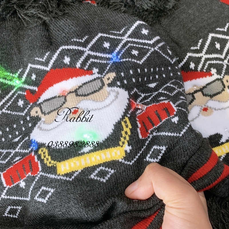 Mũ len Noel đèn nháy- HÀNG SALE KHÔNG ĐỔI TRẢ