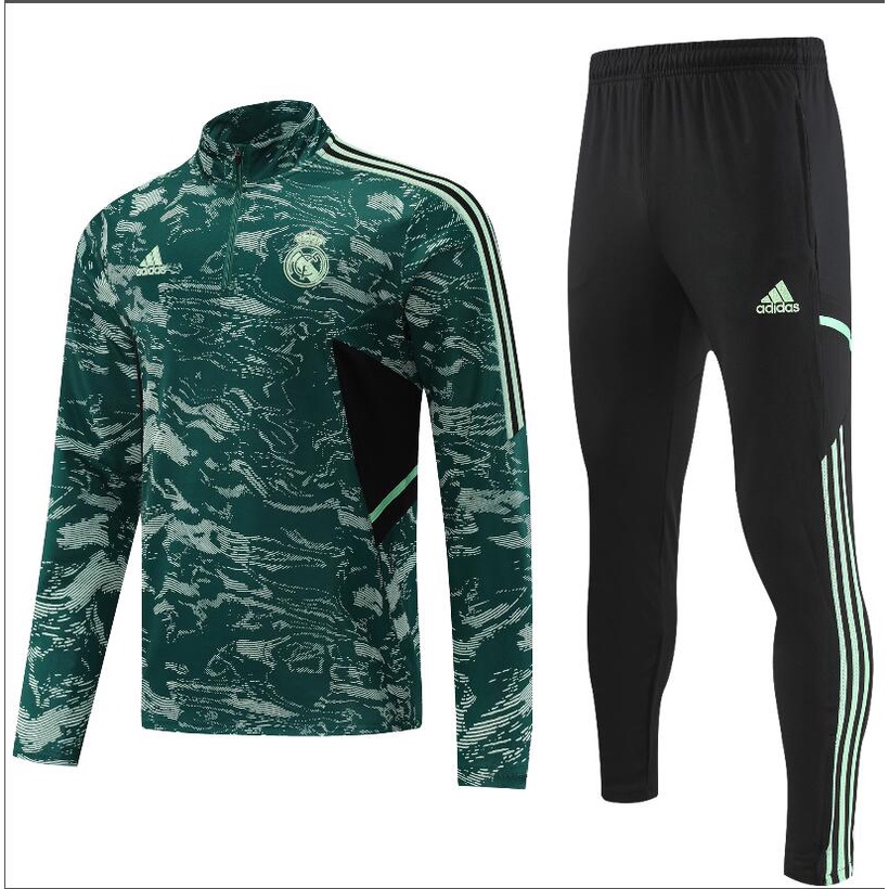 Áo Khoác Bóng Đá Tay Dài Có Khóa Kéo Hiệu Real Madrid Thời Trang Thu Đông 2022-23 Size S-XXL