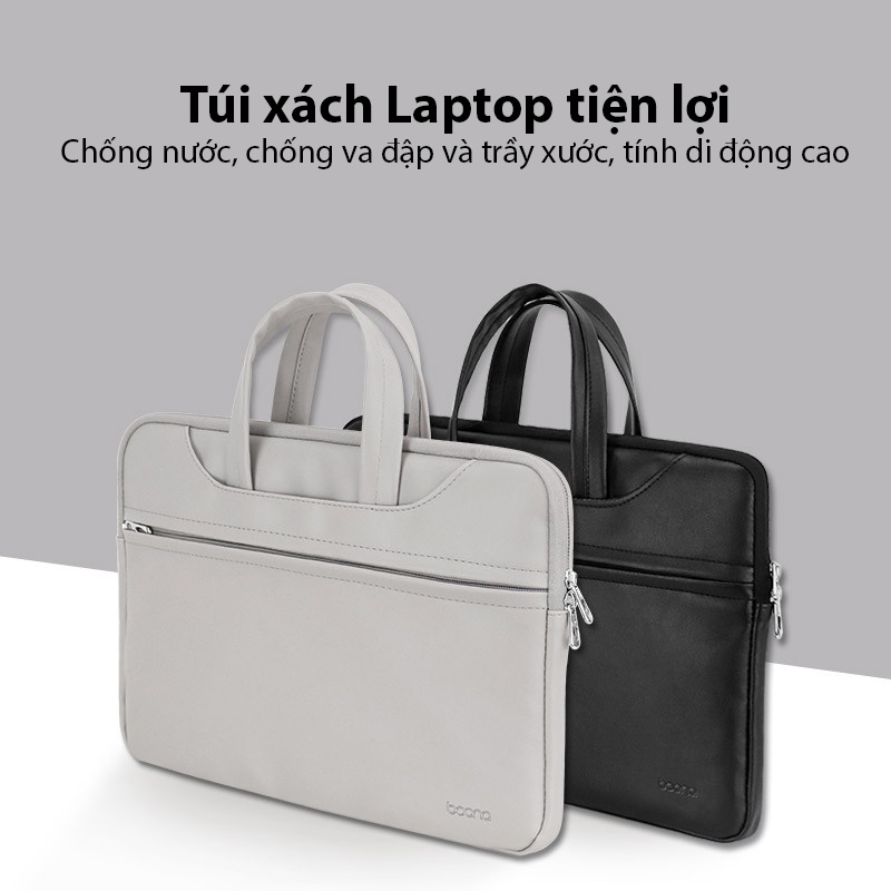 Túi chống sốc laptop, túi đựng laptop, balo laptop macbook, da PU có quai xách - Techroom.vn
