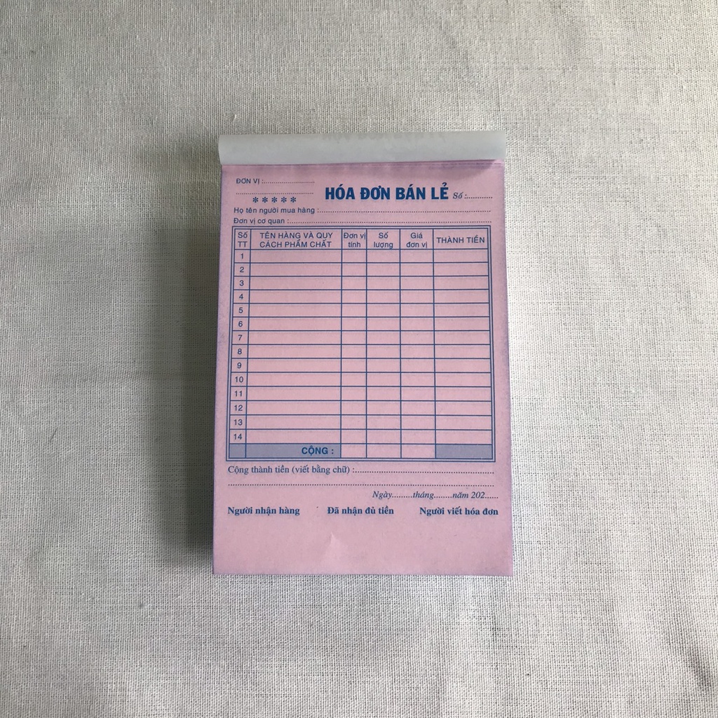 HÓA ĐƠN 2 LIÊN A5 DÀY