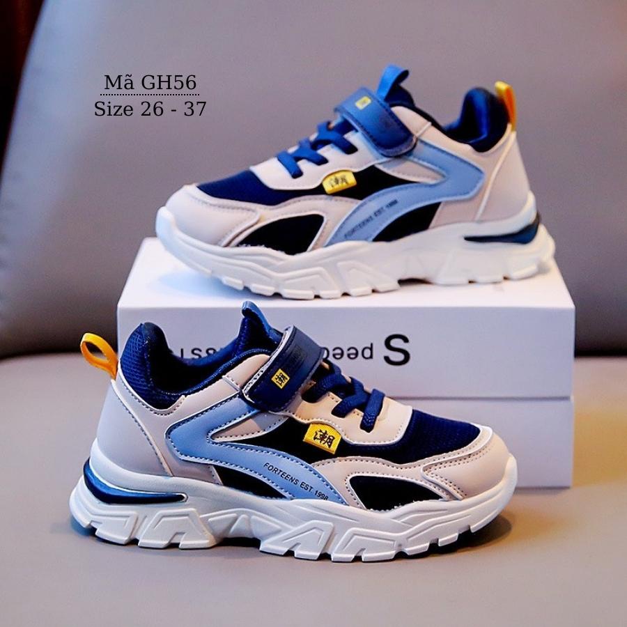 Giày thể thao bé trai êm nhẹ kháng khuẩn phong cách Hàn Quốc cho trẻ em học sinh 3 - 12 tuổi GH56
