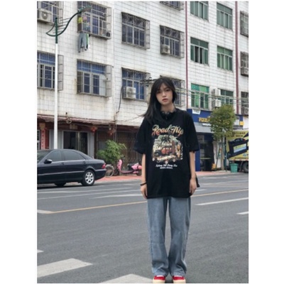 NRVP Áo Thun Unisex Mùa Hè Dáng Suông Tay Cộc Phong Cách Hàn Quốc Cho Nam Nữ