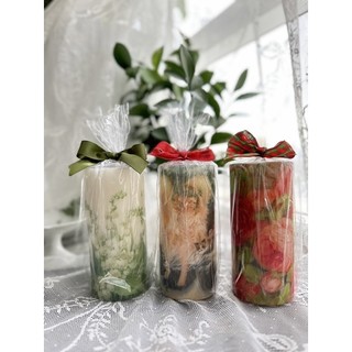 Nến trụ trang trí ( Napkinart/ Decoupage)
