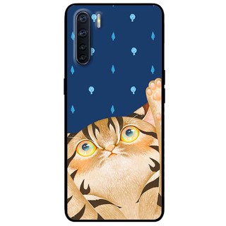 Ốp lưng Oppo Reno 3 / A91 - Reno 3 Pro - Reno 4 - Reno 4 Pro - Reno 5 - Reno 5 Pro mẫu Mèo Xanh