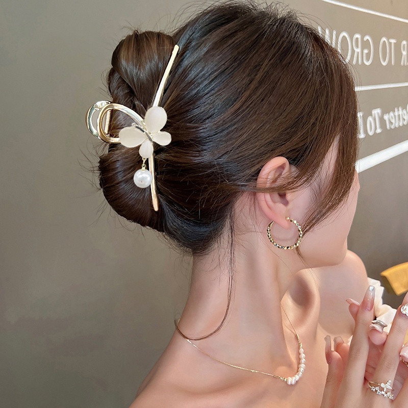 Kẹp tóc HAIMEIKANG đính đá và ngọc trai nhân tạo thời trang