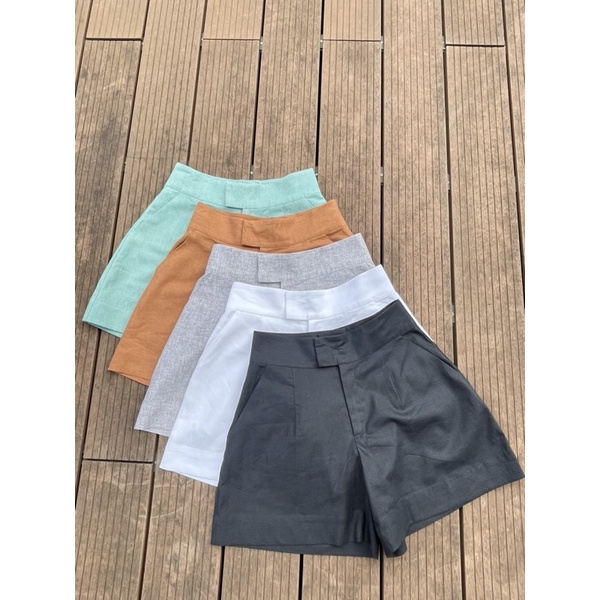 TEEMIN - Quần Đùi Bản To Linen Cao Cấp (Hình thật shop chụp cận vải ảnh chính chủ)