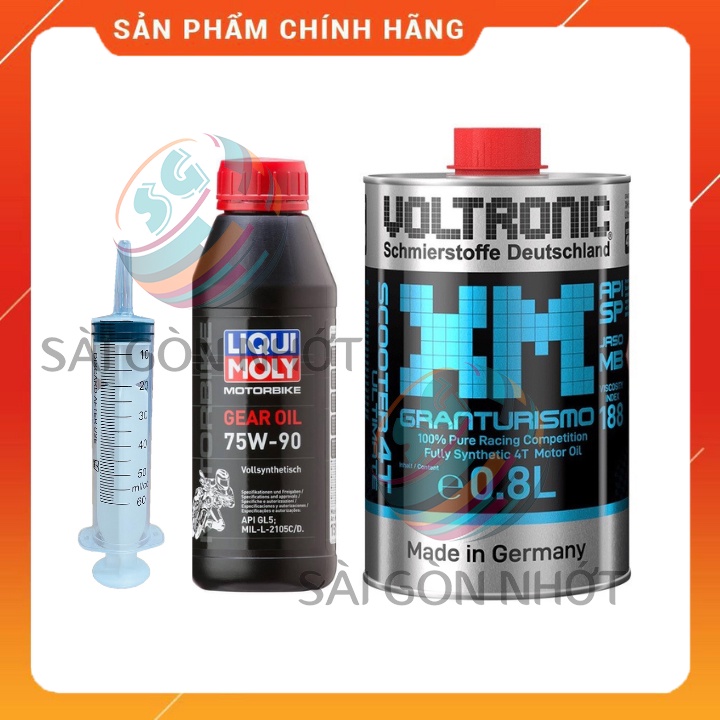 Nhớt VOLTRONIC XM SCOOTER ULTIMATE 0.8L biến thiên + Nhớt Lap Liqui Moly Gear Oil 75W90 500ml CHIẾC LẺ