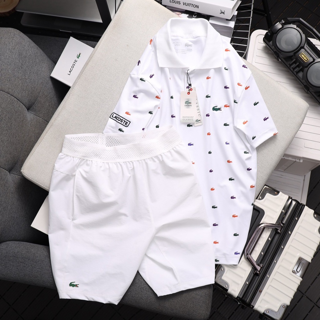 Áo Polo Nam Lacoste Cá Sấu Có Cổ Thời Trang, Áo Phông Chất Vải Cotton Dày Dặn Chuẩn Form Dáng