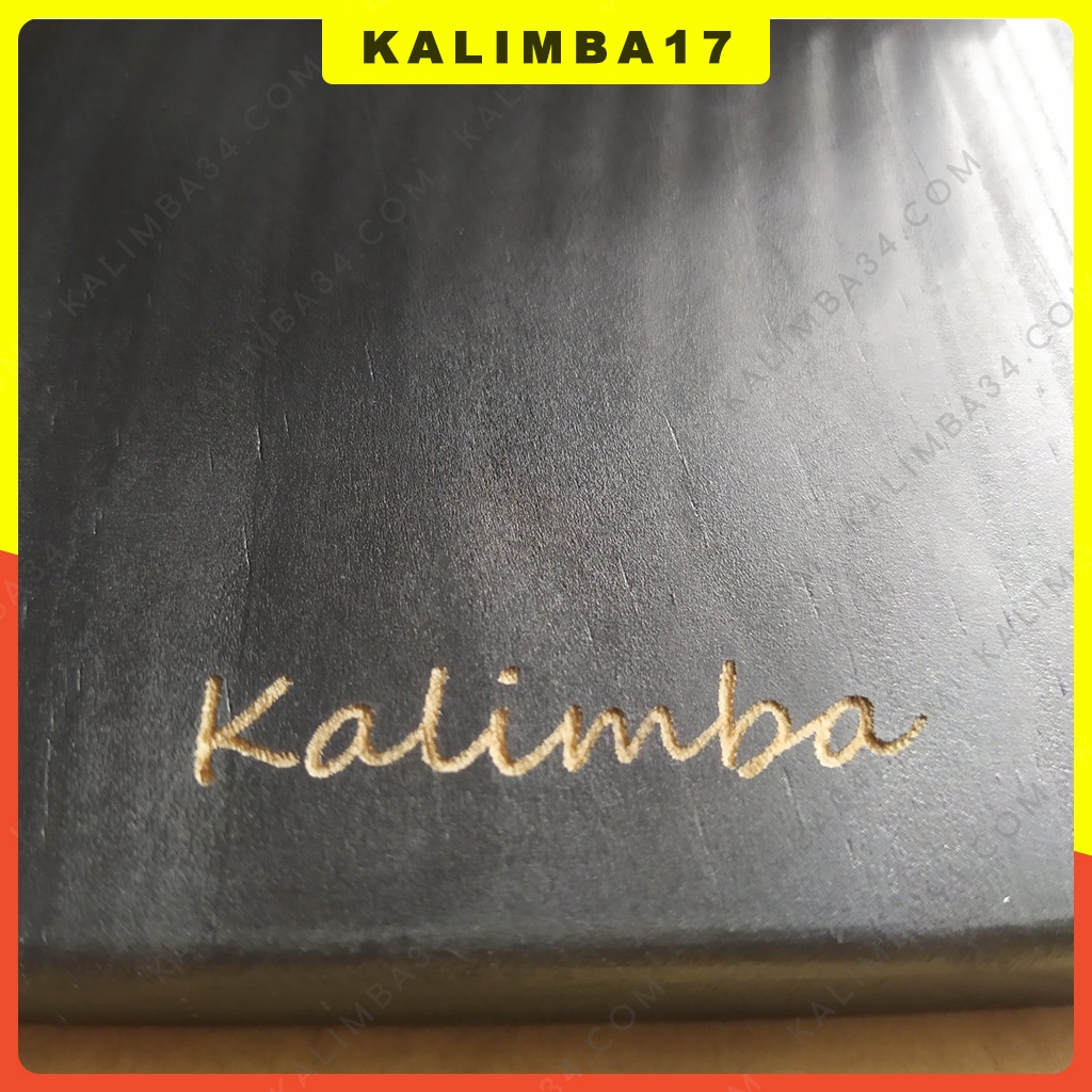 Đồ chơi cho bé đàn kalimba 17 phím màu đen khắc chữ kalimba, Đồ chơi gỗ cho bé nguyên khối hình chữ nhật