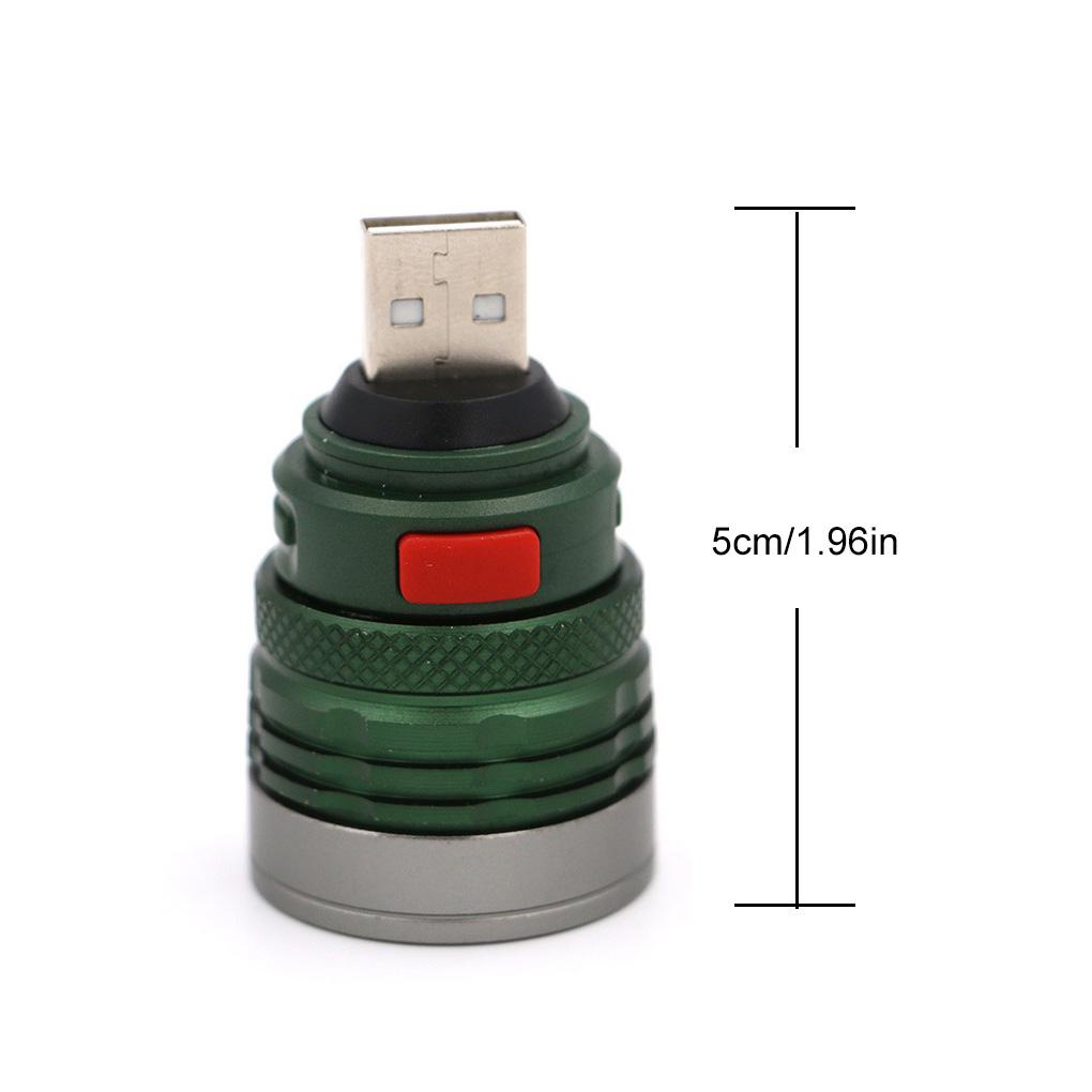 Đèn Pin 3 Bánh Răng Mini Bằng Hợp Kim Nhôm Giao Diện USB