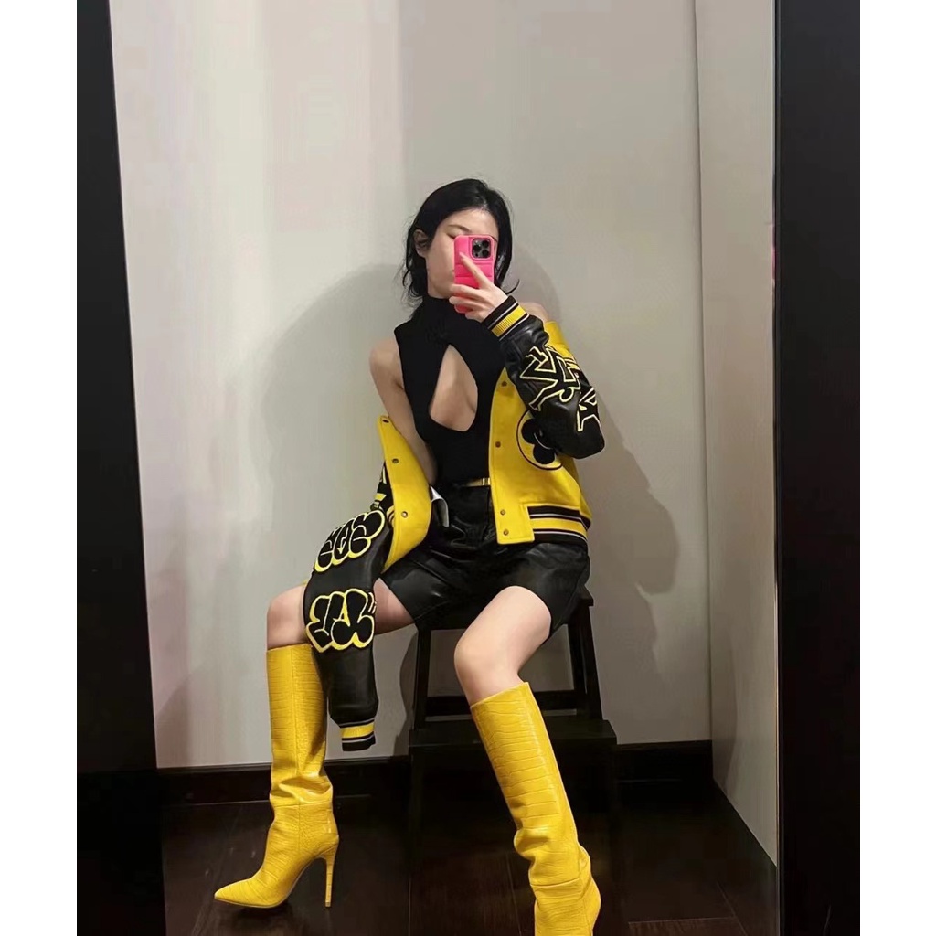 Áo Khoác Bóng Chày Louis Vuitton Thêu Logo LV 21FW Thời Trang Cho Nam Và Nữ