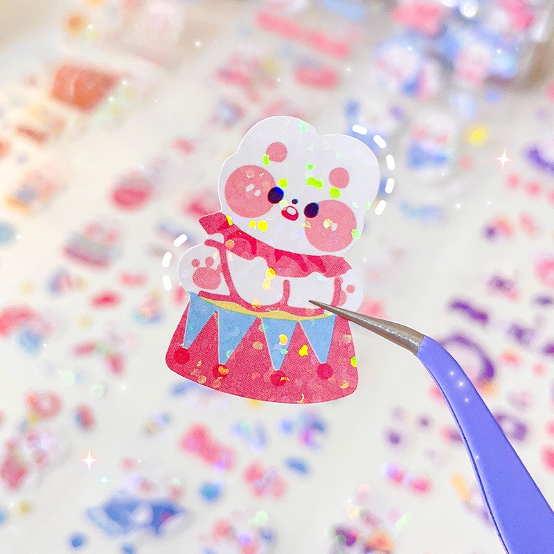 Cuộn Băng Keo Trong Suốt Dài 3M Chống Thấm Nước Họa Tiết Hoạt Hình Dễ Thương