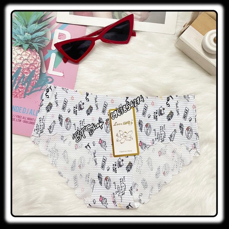 Quần lót su thông hơi co giãn tốt hoạ tiết dễ thương