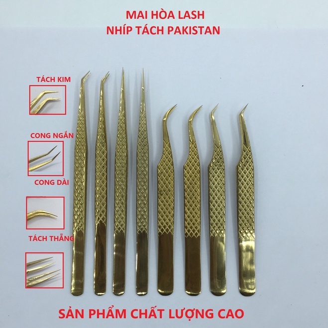 Nhíp Tách pakistan vàng loại 1_dụng cụ nối mi_Maihoalash