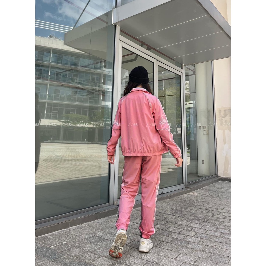 Bộ Áo Gió Thể Thao NỮ Logo thêu nổi, 2 Lớp siêu hot - Hàng Xuất Dư