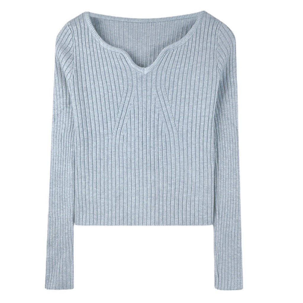 Áo Sweater Dệt Kim Tay Dài Cổ V Kiểu Retro Xinh Xắn Cho Nữ