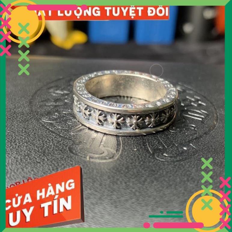 Nhẫn unisex Chrome Heart mini plus bạc fullbox.