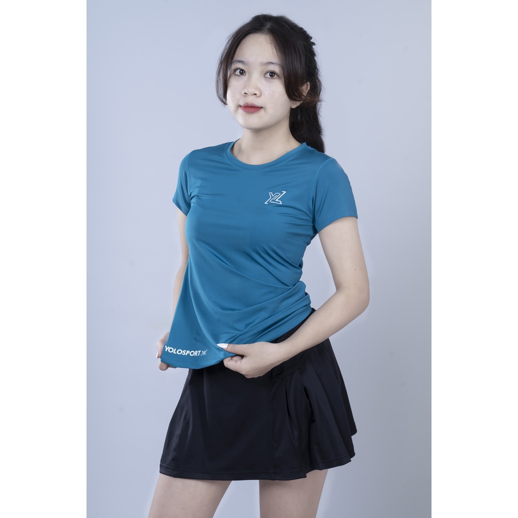 Áo Thun Nữ Tay Ngắn Thể Thao In Lai- Áo Tập Gym, Yoga