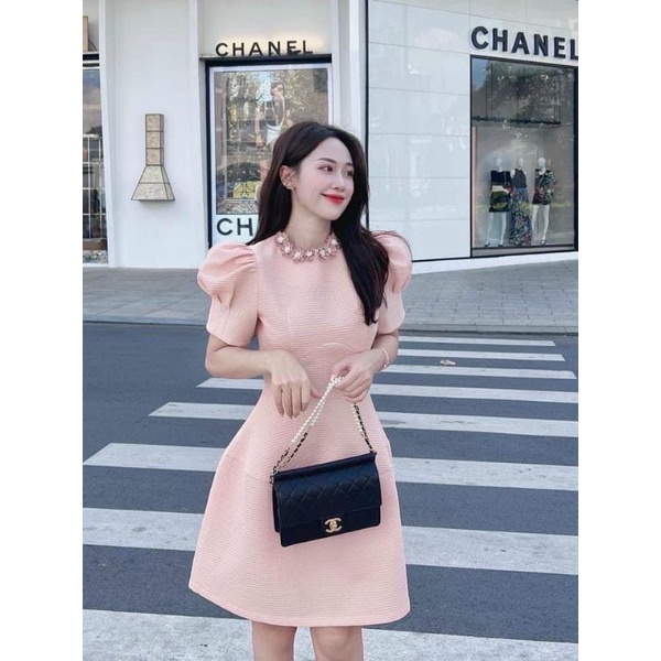 Đầm váy dạo phố xốp viền hoa Cita Dress
