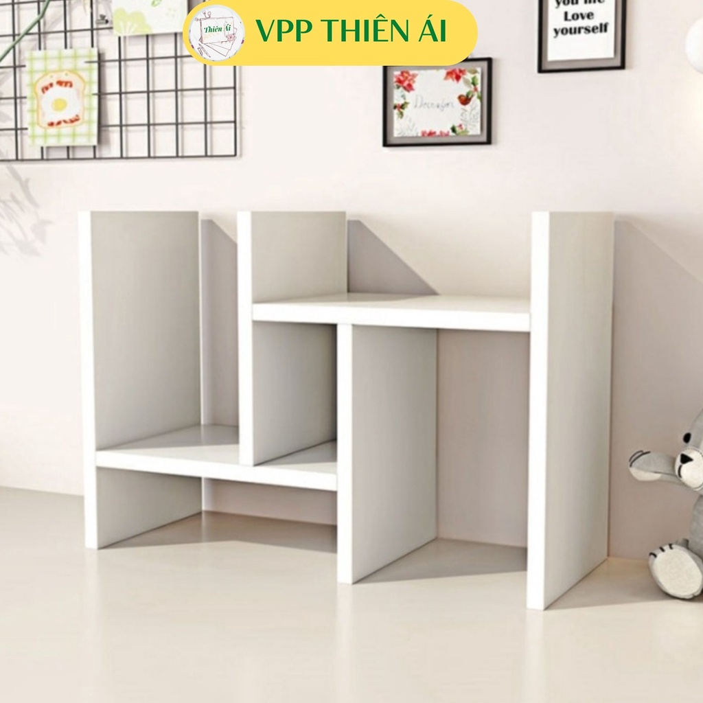 {Hàng cao cấp} Kệ/giá sách để bàn gỗ nhựa Pitech bền đẹp, nhiều kích thước - VPP Thiên Ái