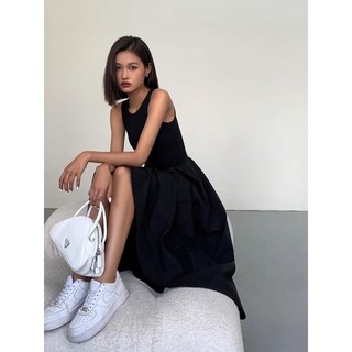 ĐẦM XOÈ SÁT NÁCH COTTON HÀN